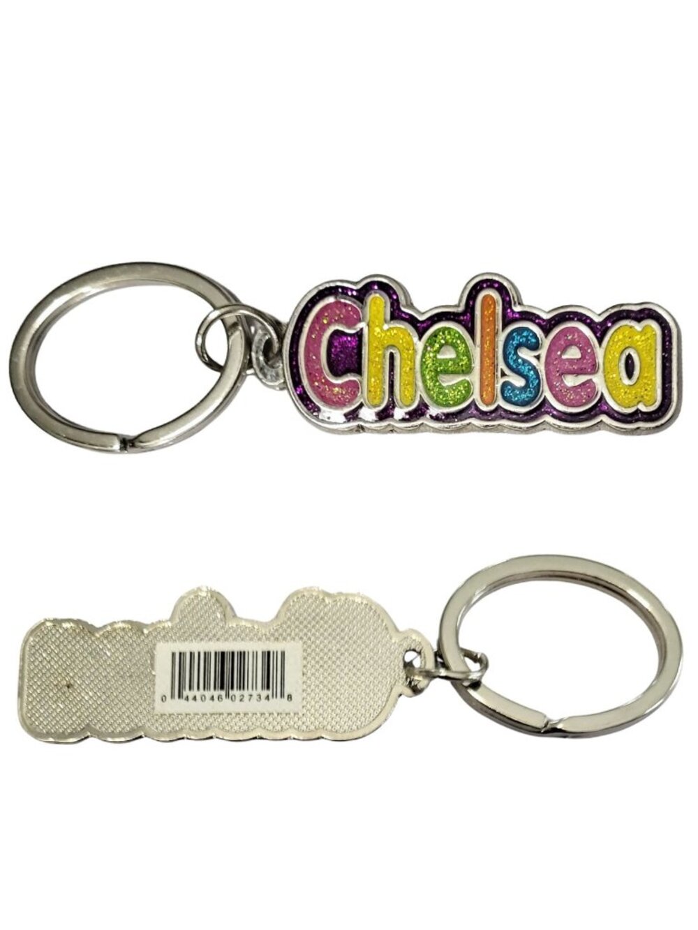 SWIBCO NW0T Colorful Galaxy Keychain Silver Metal Personalized Name CHELSEA - Picture 2 of 3